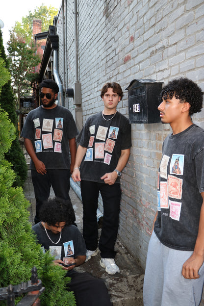 Stamps Graphic Tee – Washed Black